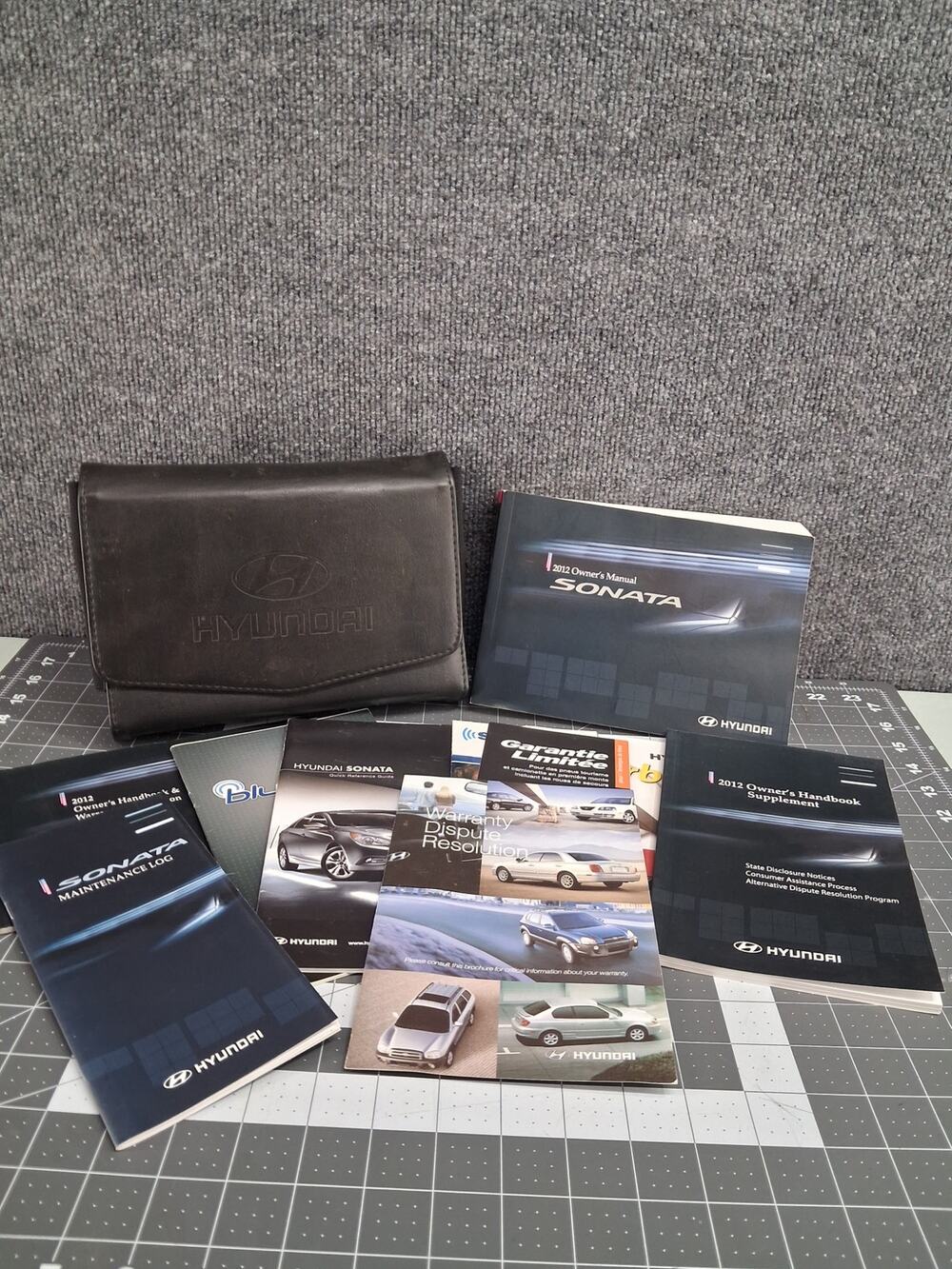 2012 Hyundai Sonata Owners Manual Set Manual Case Inserts